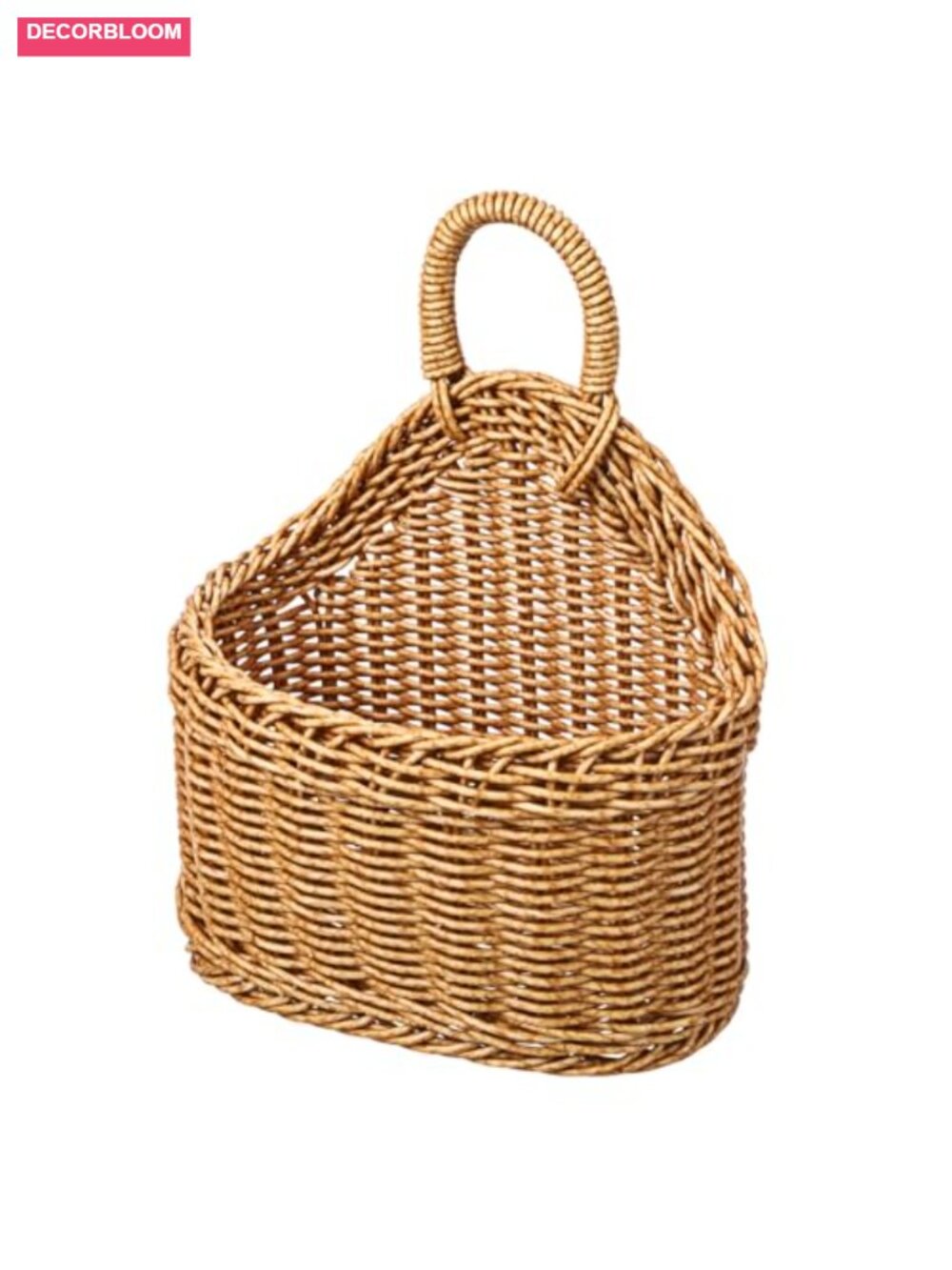 Woven Hanging Storage Basket Kitchen Organizer for Garlic Onion Wall Mount
